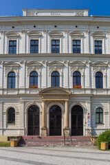 Fototapeta na wymiar Historic school building in the center of Litomerice, Czech Republic