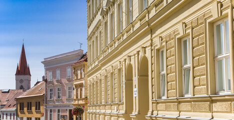 Fototapeta na wymiar Historic school building in the center of Znojmo, Czech Republic