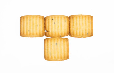 Biscuit isolated on white background,