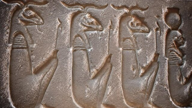 Ancient Egypt Hieroglyphics On Wall