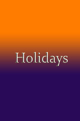 closeup the orange blue color with holidays soft focus orange blue background.