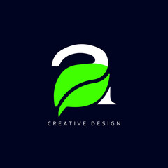 Creative Letter A Leaf Logo Design, Letter A Botanical Logo, Leaf Attached with Alphabet A