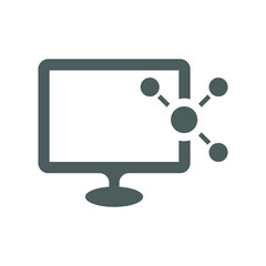Connectivity, link, linking icon. Gray vector graphics.