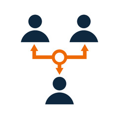 Connectivity, social linking icon. Simple editable vector graphics.