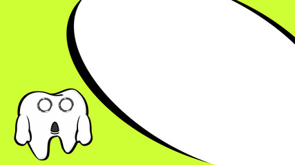 molar tooth character cartoon background illustration. vector format, kawaii expression