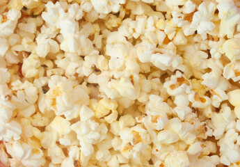 A  close up of a bunch of popcorn 