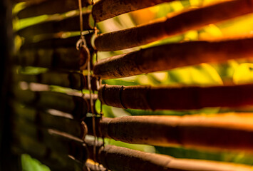 Store en bambou Mo’orea Polynésie 