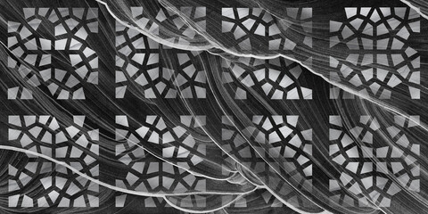marble mosaic background in black and gray tones