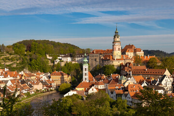 Fototapeta premium View of the town and castle of Czech Krumlov, Southern Bohemia, Czech Republic