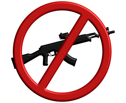 Gun control illustration, semi automatic weapon ban 