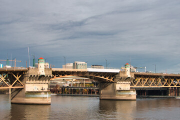 drawbridge over the river in portland
