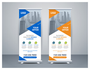 Professional, Clean and Modern Corporate Roll up Banner Set