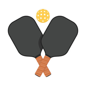 Pickleball Vector, Pickleball Icon, Pickleball Paddle, Tennis Paddle, Vector Illustration Background