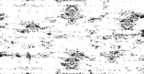 Monochrome texture composed of irregular graphic elements. Distressed uneven grunge background. Abstract vector illustration. Overlay for interesting effect and depth. Isolated on white background.