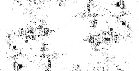 Monochrome texture composed of irregular graphic elements. Distressed uneven grunge background. Abstract vector illustration. Overlay for interesting effect and depth. Isolated on white background.