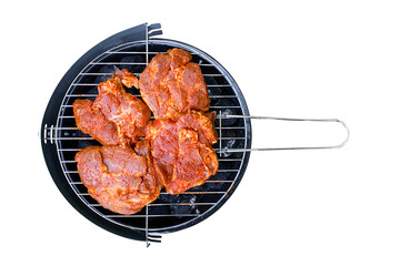 Grilled meat. isolated on white background. grill