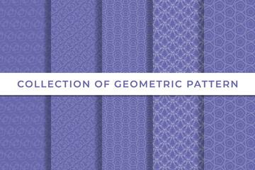 Abstract Collection of geometric seamless patterns simple minimal design