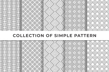 Simple Collection of geometric seamless patterns simple minimal design