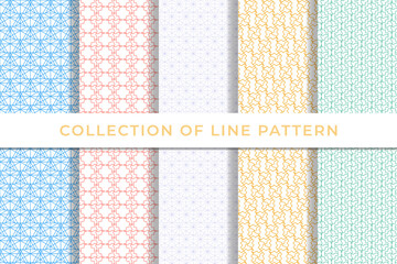 Line Abstract Collection of geometric seamless patterns simple minimal design
