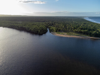 Incredible big river in the middle of the Atlantic forest