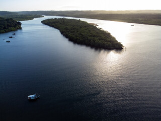 Incredible big river in the middle of the Atlantic forest