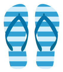 ビーチサンダル　ストライプ　白背景