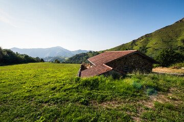 French Pyrenees, French Pyrenees, green mountains, blue sky