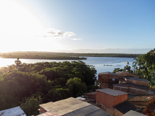 Beautiful tropical scenery with rocky beach and nature with forests - Itacaré. Bahia, Brazil