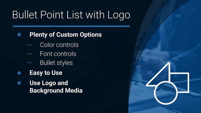 Bullet Point List with Logo Replacement