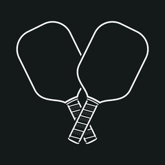 Pickleball Vector, Pickleball Icon, Pickleball Paddle, Tennis Paddle, Vector Illustration Background