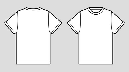 Fototapeta ファッションのサイズ表記や説明、デザイン用のテンプレート イラスト素材 / 半袖Tシャツ obraz