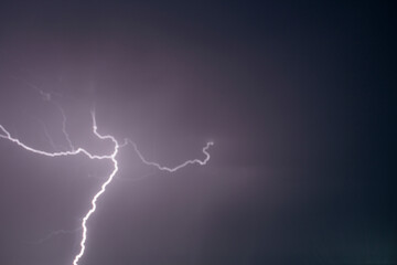 lightning in the night sky