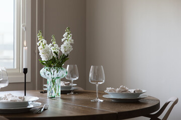 table setting for a dinner