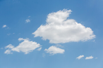 Naklejka na ściany i meble Blue sky with white clouds in Turkey