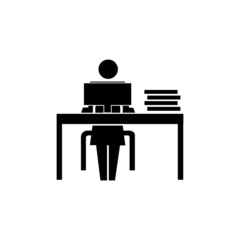  office worker icon logo vector design