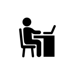  office worker icon logo vector design
