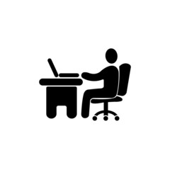 office worker icon logo vector design