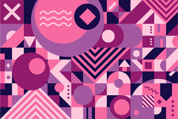 geometric mural abstract background with combine of shape