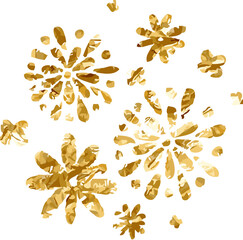 Gold Foil Flowers - 509904385
