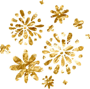 Gold Foil Flowers