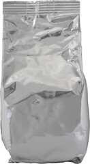 blank foil Aluminium bag for baby milk powder tea or coffee isolated