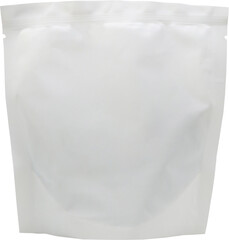 Blank white foil bag packaging isolated