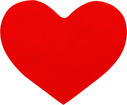 red heart shape sticker isolated