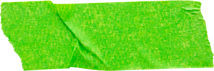Green adhesive paper tape isolated