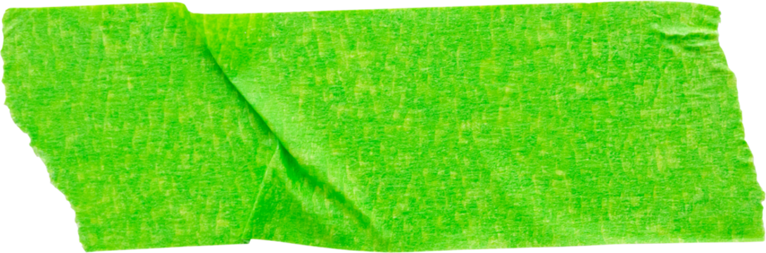 Green adhesive paper tape isolated