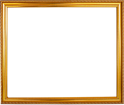 gold color wooden photo frame