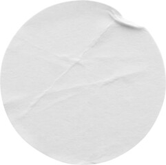Blank white round paper sticker label isolated - 509906393