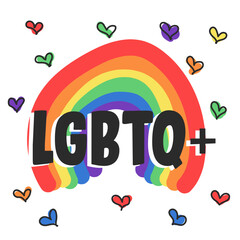 LGBTQ PRIDE vector, LGBTQ pride vector design on rainbow background, LGBTQ typographic design on colorful background, gender diversity