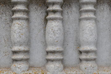 Close up detail with depth of field with imitation of a balustrade