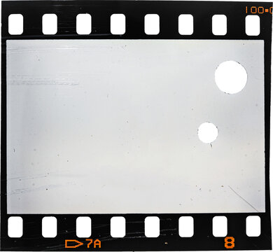 damaged 35mm dia slide texture isolated